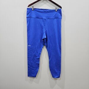 Under Armour Womens Compression Leggings 2X Blue Coldgear Athleisure Yoga Gym